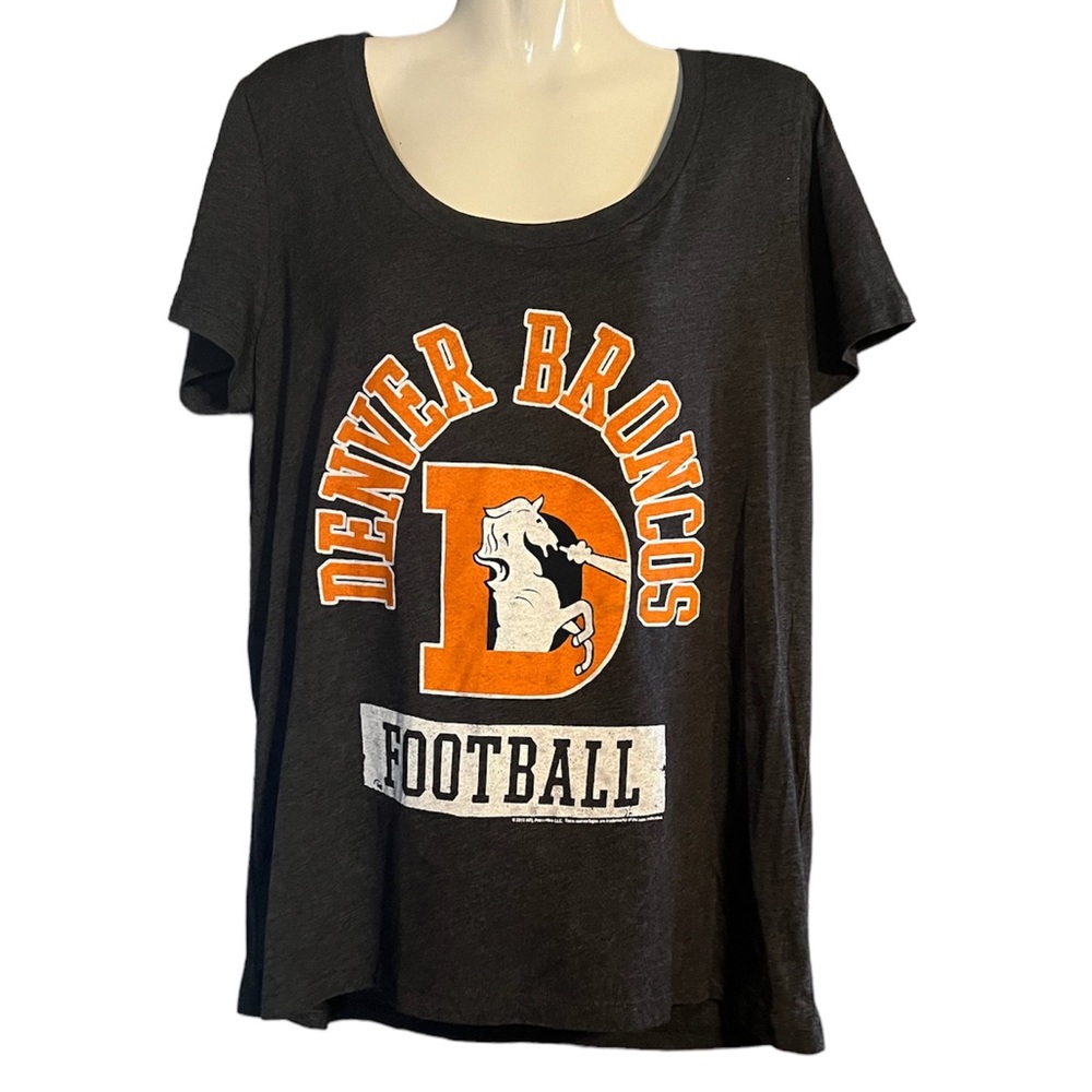NFL Denver Broncos Black and Orange Short Sleeve Tee
